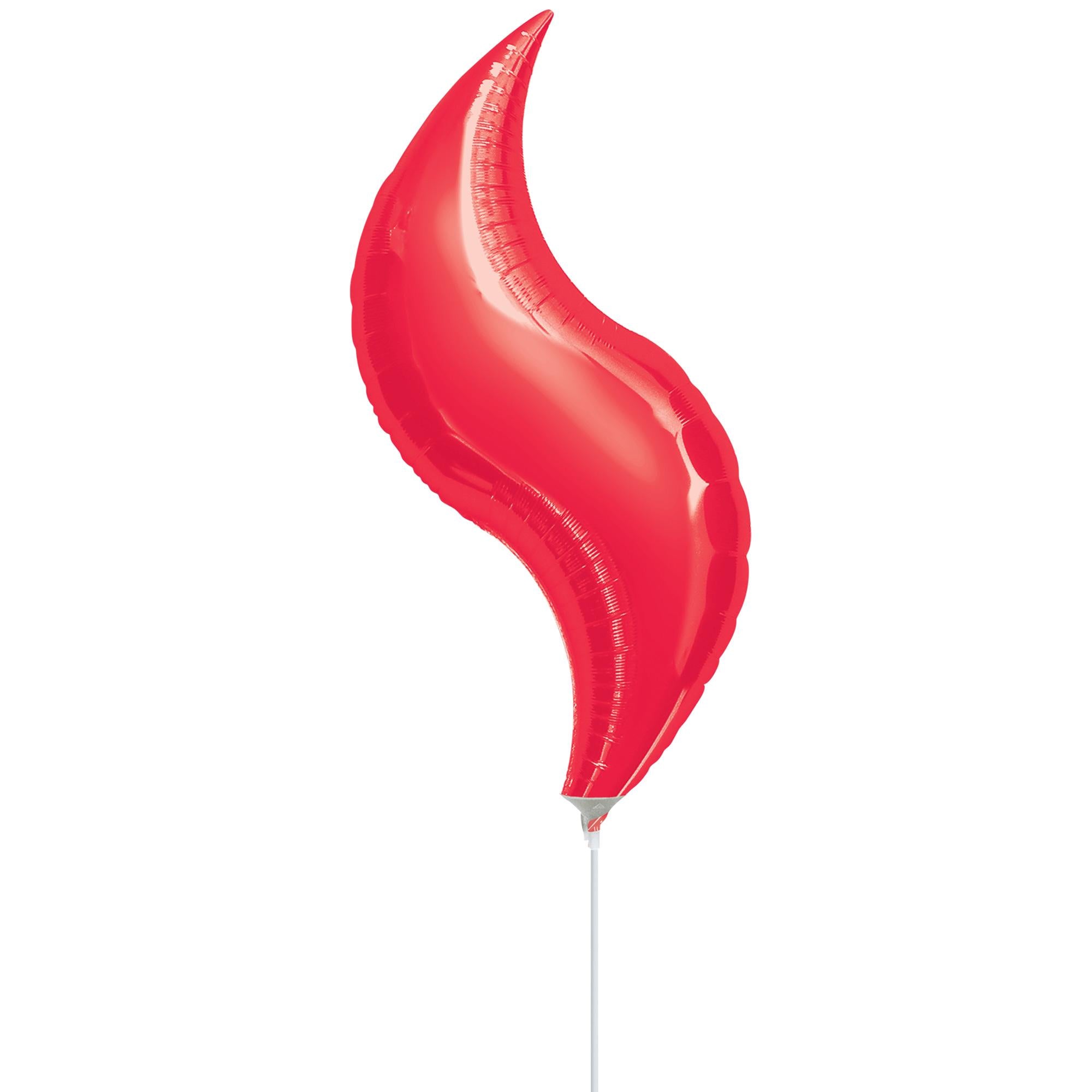 Red Curve Mini Shape Balloon 15in Balloons & Streamers - Party Centre - Party Centre
