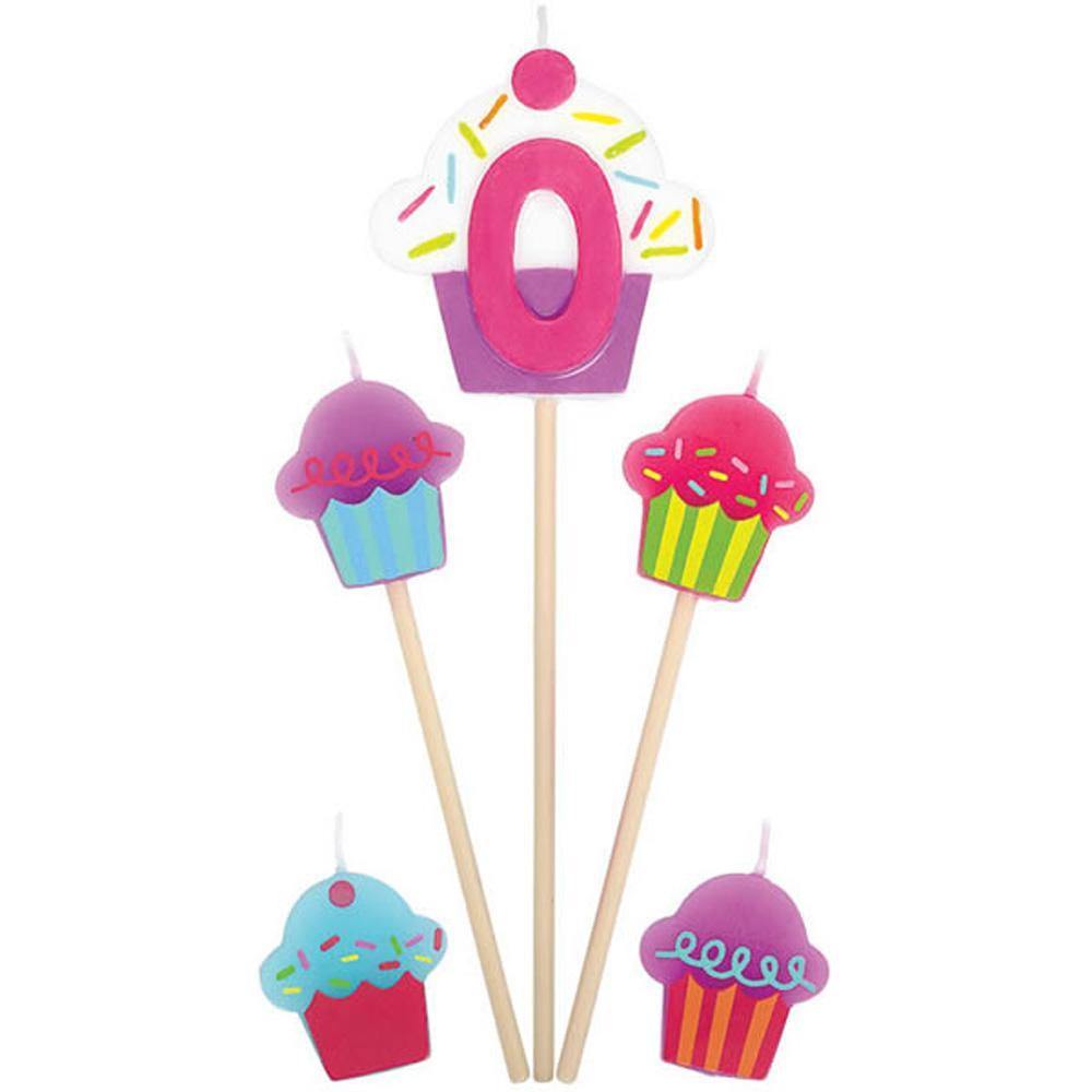 #0 Cupcake Birthday Pick Candle Party Accessories - Party Centre - Party Centre