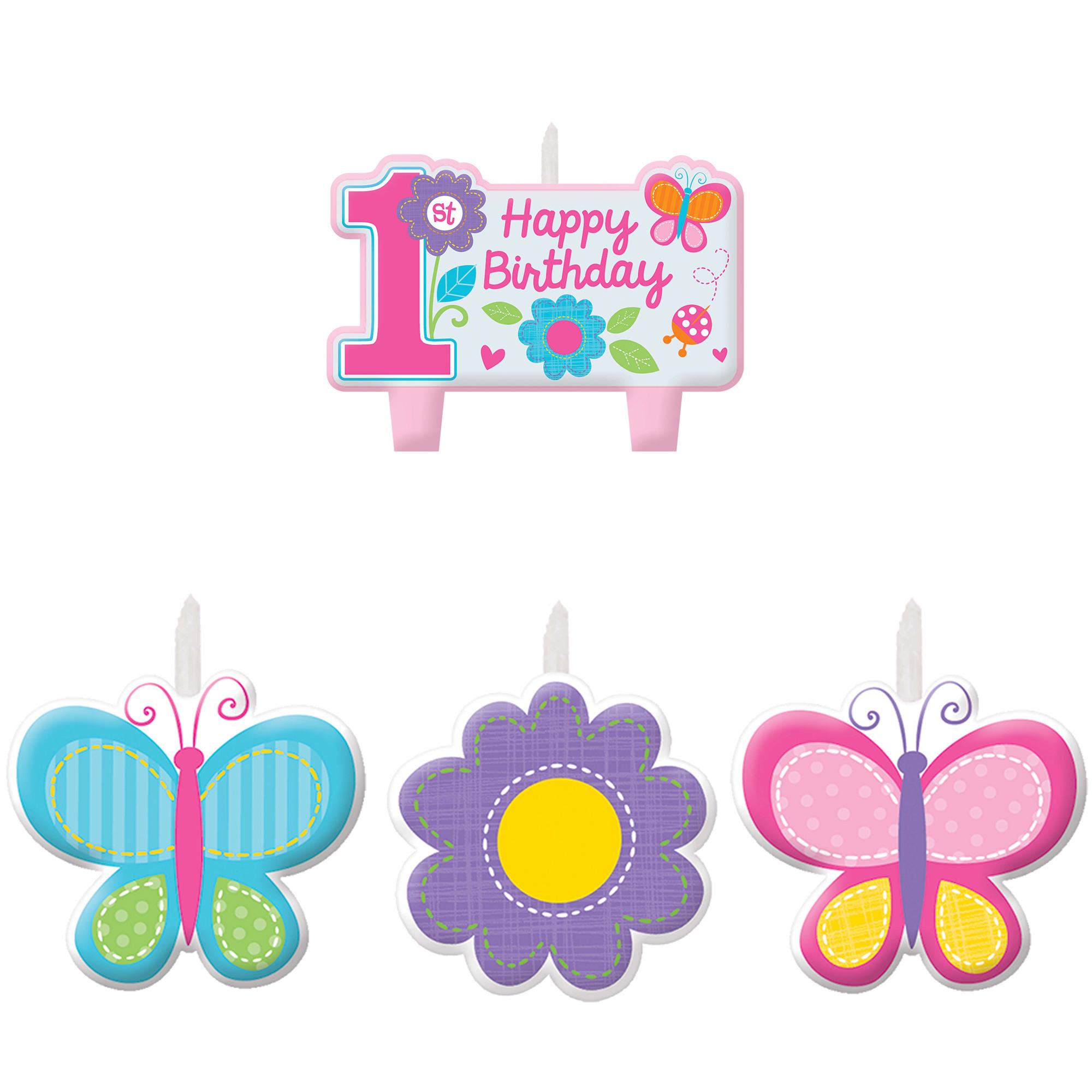Sweet Birthday Girl Candle Set 4pcs Party Accessories - Party Centre - Party Centre