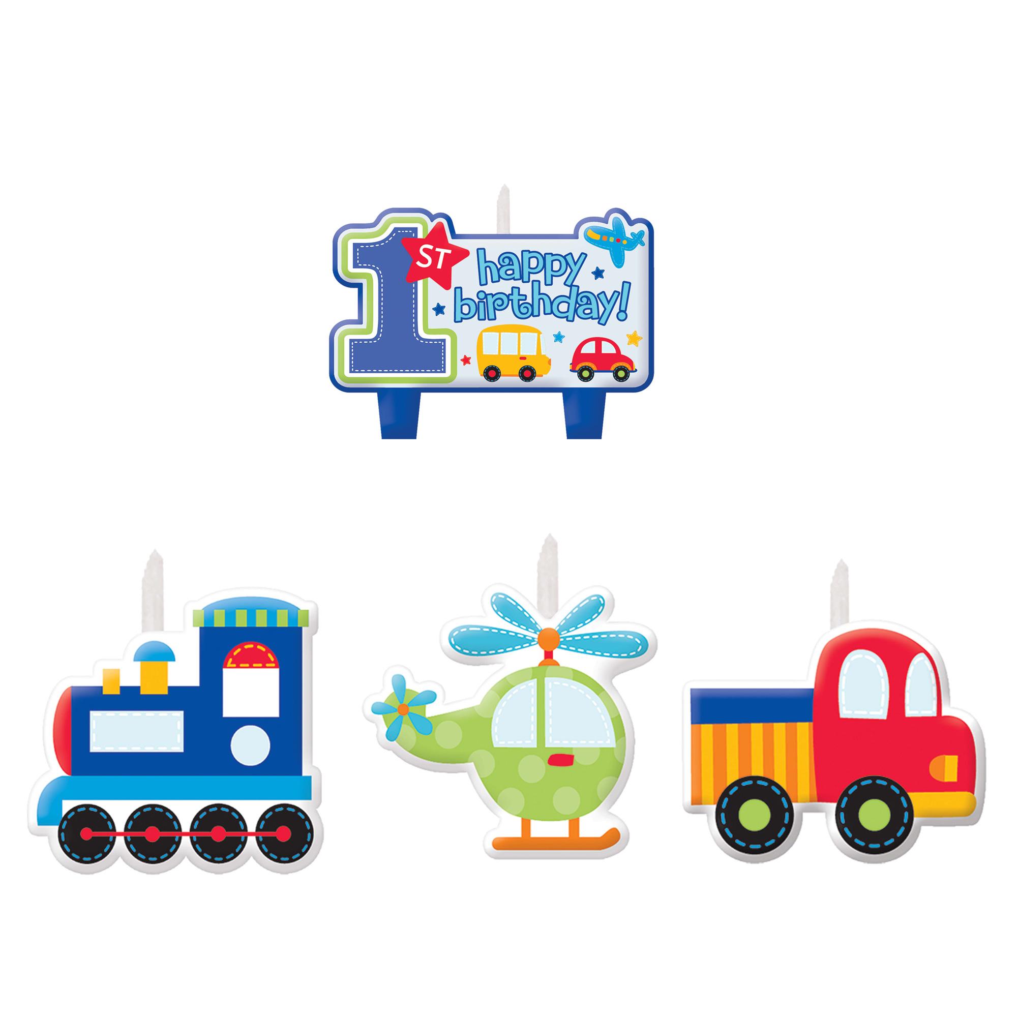 All Aboard Birthday Candle Set 4pcs Party Accessories - Party Centre - Party Centre