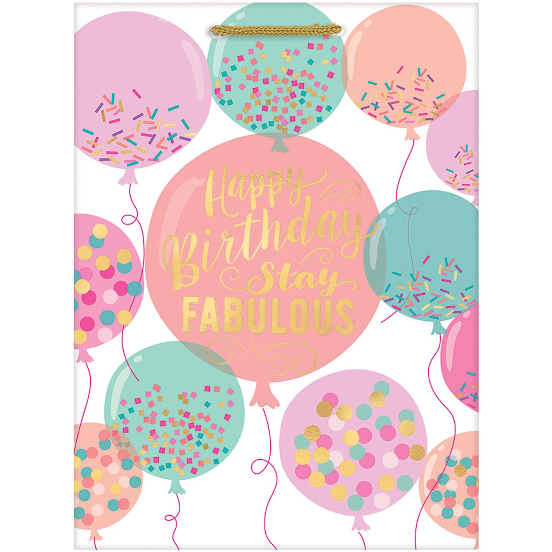 Birthday Balloons Hot Stamped Extra Large Gift Bag Party Favors - Party Centre - Party Centre