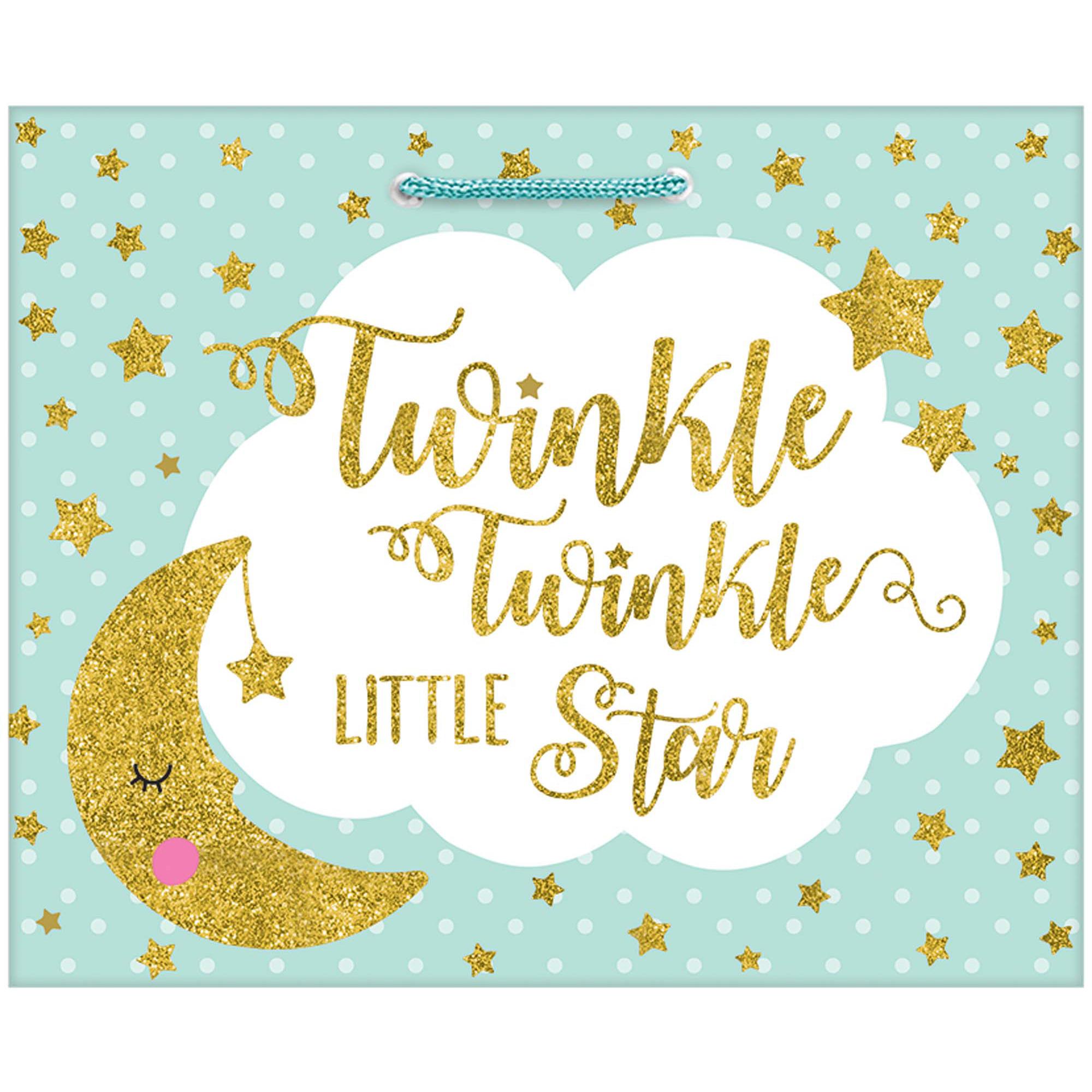 Twinkle Little Star With Glitter Large Vogue Gift Bag Party Favors - Party Centre - Party Centre