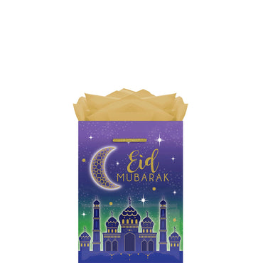 Eid Mubarak Large Glossy Bag Party Favors - Party Centre - Party Centre
