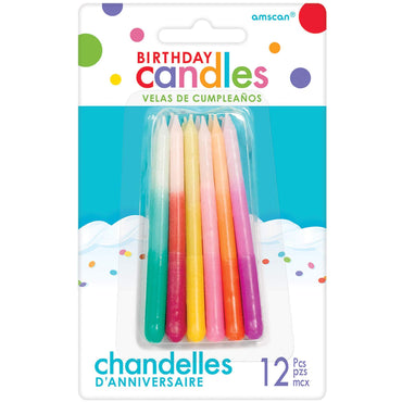 Ombre Candles 12pcs Party Accessories - Party Centre - Party Centre