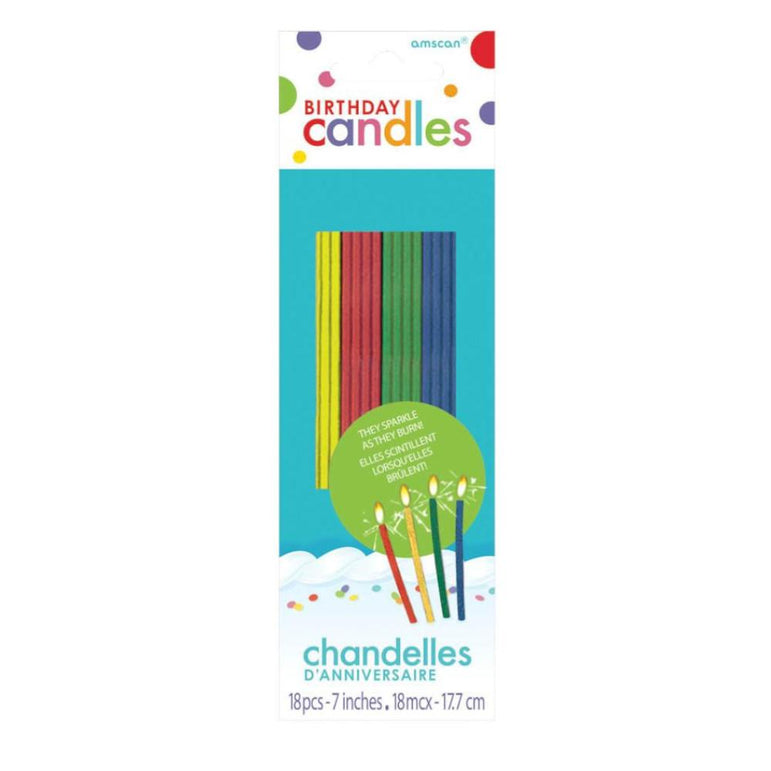 Sparkling Thin Party Candle Party Accessories - Party Centre