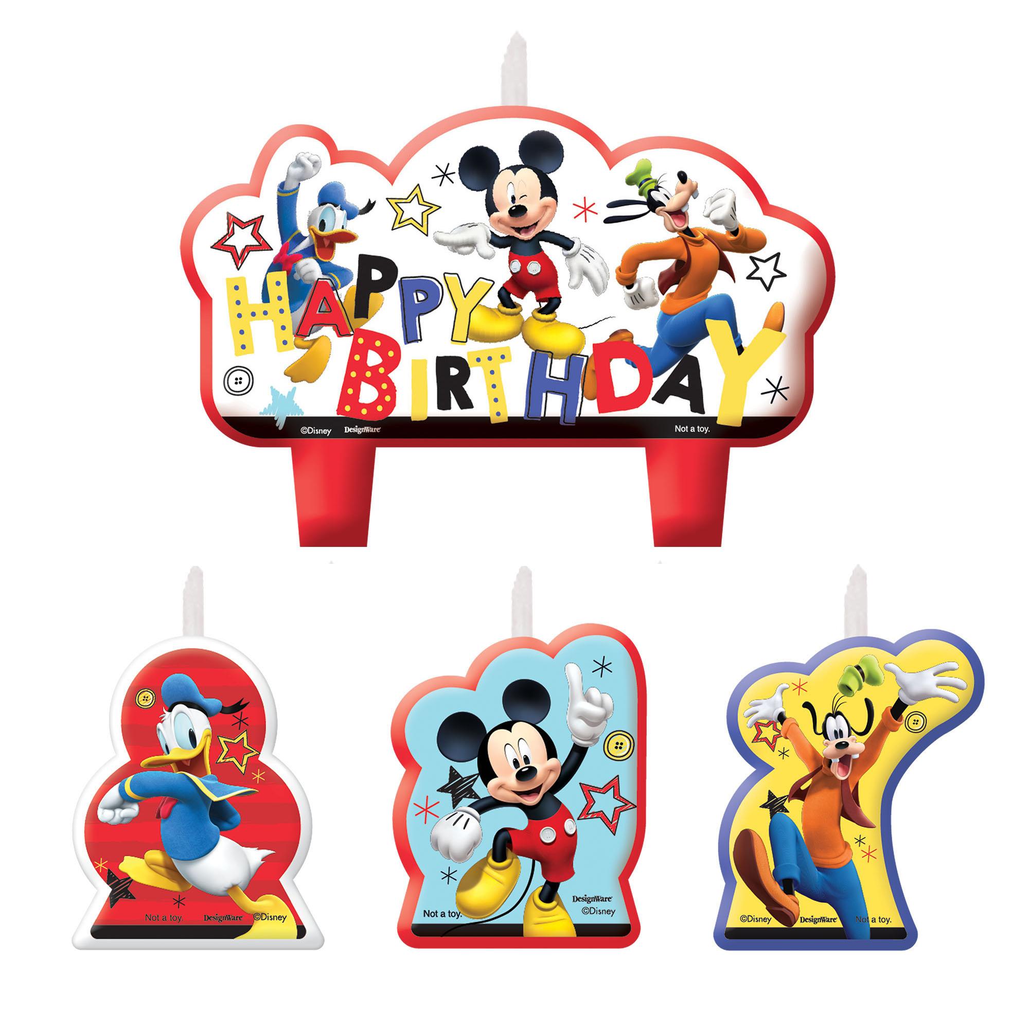 Mickey On The Go Birthday Candle Set 4pcs Party Accessories - Party Centre - Party Centre