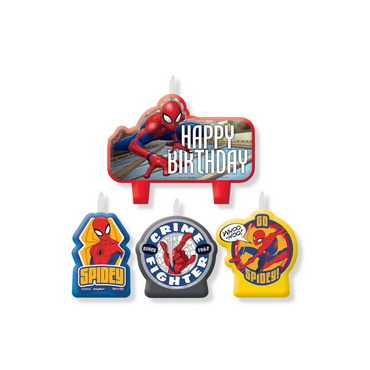 Spiderman Birthday Candle Set - Party Centre