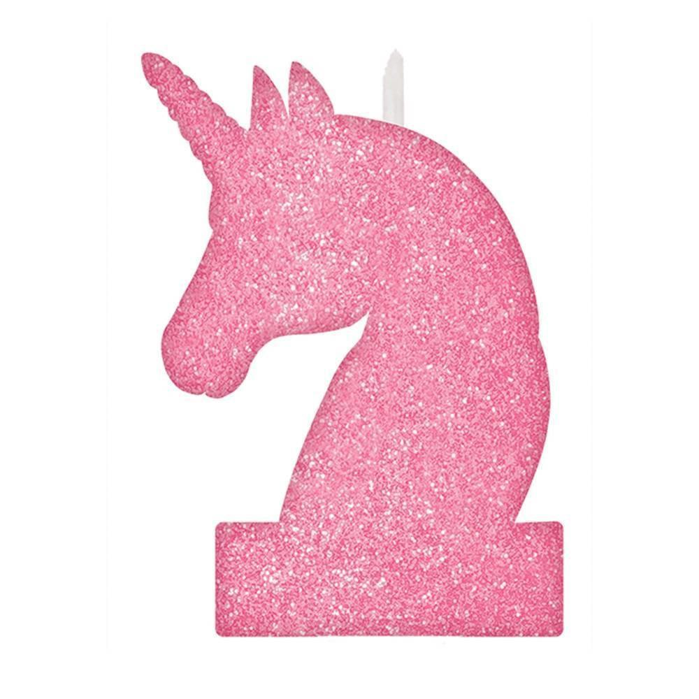 Magical Unicorn Glitter Birthday Candle Party Accessories - Party Centre - Party Centre