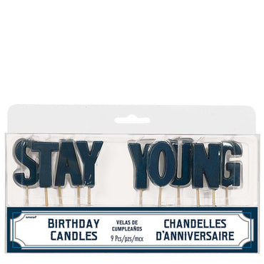 Happy Birthday Man Candle with Wood Picks Party Accessories - Party Centre - Party Centre