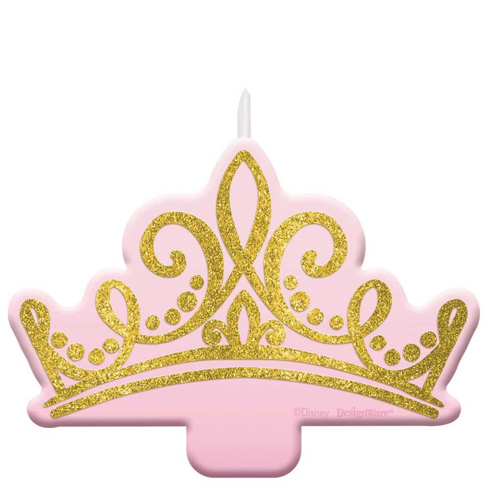 Disney Princess Once Upon A Time Glitter Candle Party Accessories - Party Centre - Party Centre