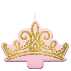 Disney Princess Once Upon A Time Glitter Candle Party Accessories - Party Centre