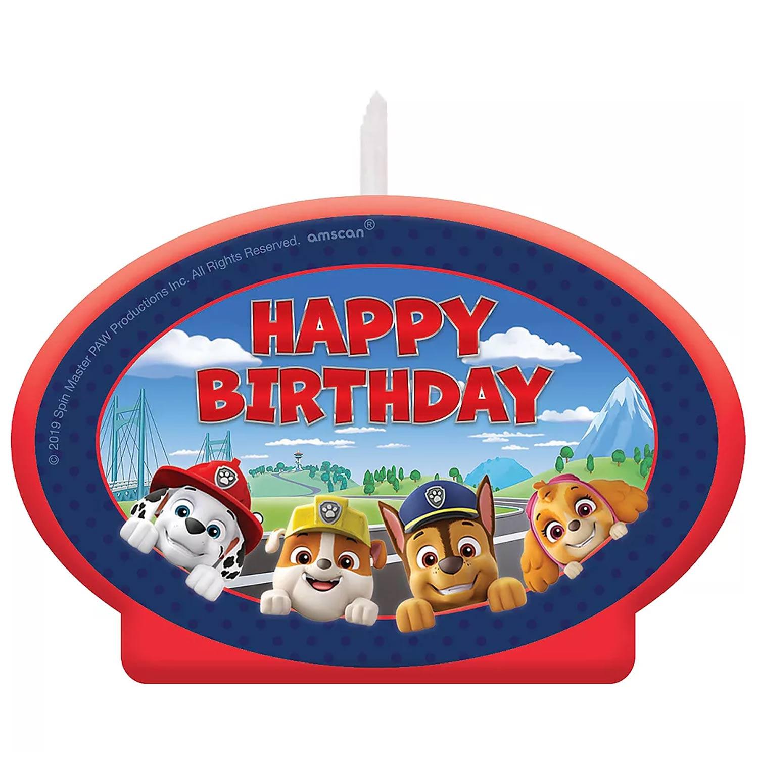 Paw Patrol Adventures Birthday Candle 4.5in Party Accessories - Party Centre - Party Centre