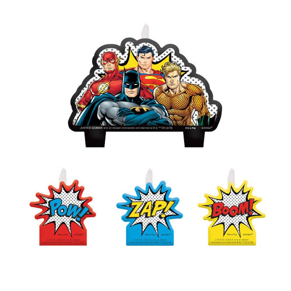 Justice League Heros Unite Birthday Candle Set Party Accessories - Party Centre - Party Centre