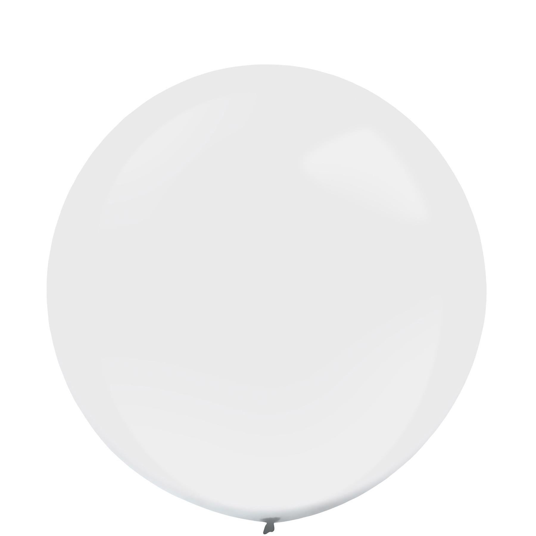 Frosty White Standard Latex Balloons 24in, 4pcs Balloons & Streamers - Party Centre - Party Centre