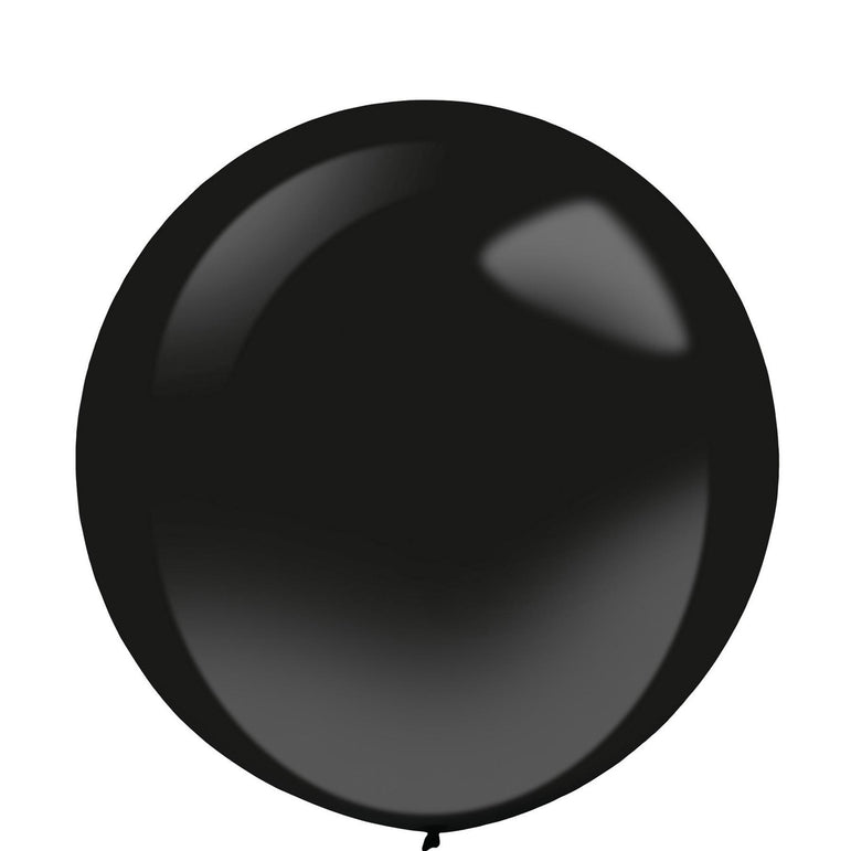 Jet Black Fashion Balloons 24in, 4pcs Balloons & Streamers - Party Centre
