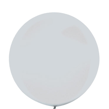 Metallic Silver Latex Balloons 24in, 4pcs Balloons & Streamers - Party Centre - Party Centre