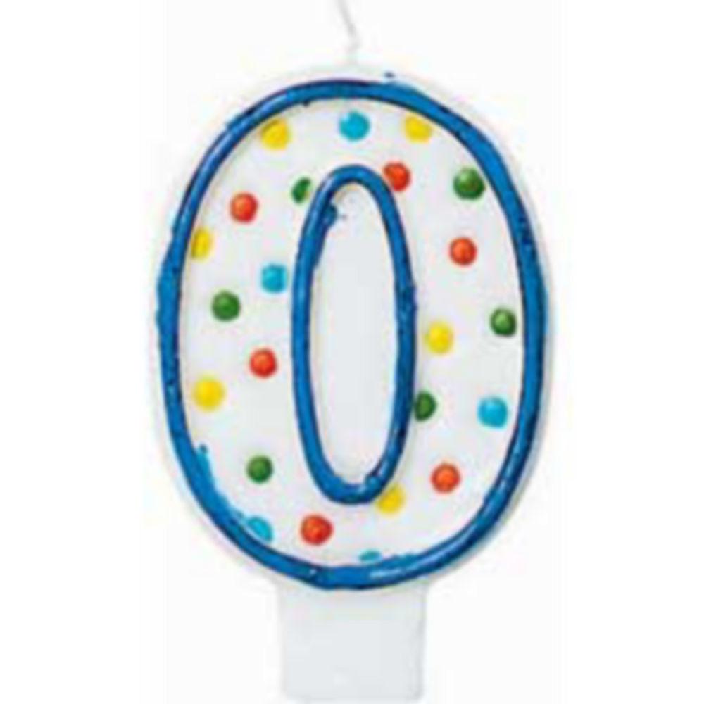 Polka Dots #0 Birthday Candle Party Accessories - Party Centre - Party Centre