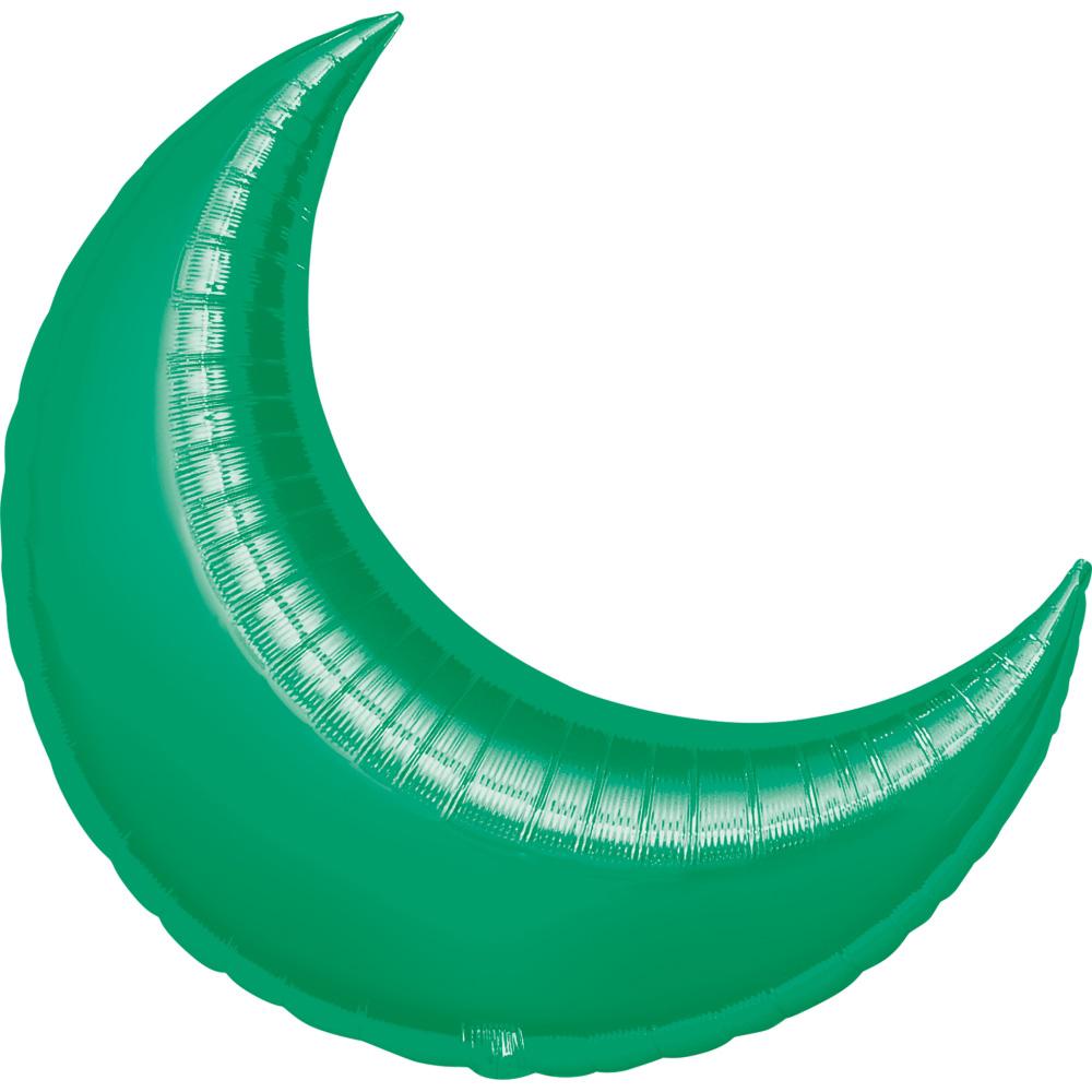 Green Crescent Super Shape Balloon 35in Balloons & Streamers - Party Centre - Party Centre