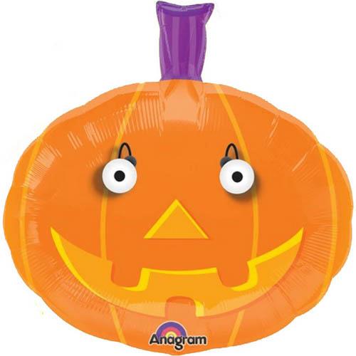Eye Poppers Pumpkin Supershape Balloon 23in Balloons & Streamers - Party Centre - Party Centre