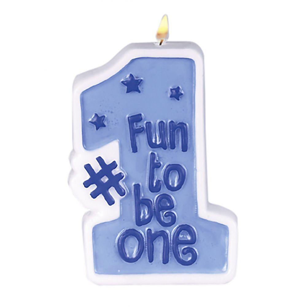 Boys 1st Birthday #1 Candle Party Accessories - Party Centre - Party Centre