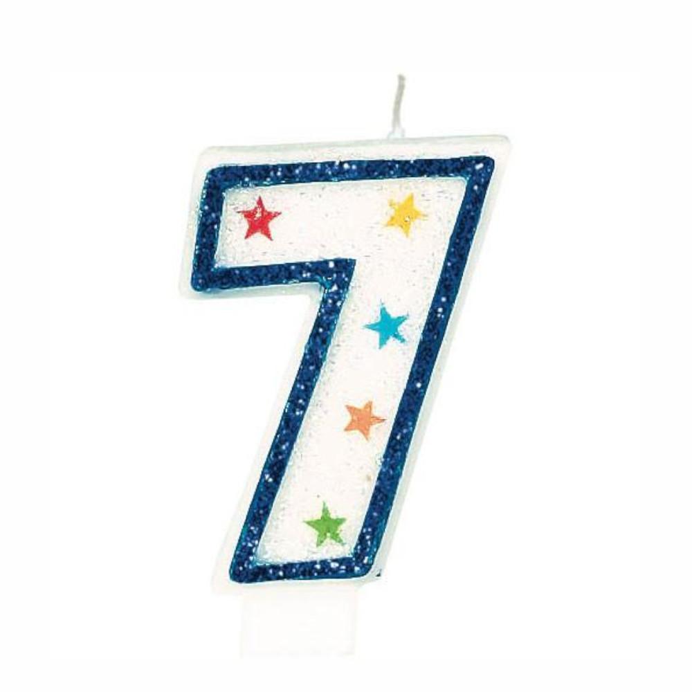 Number 7 Birthday Candle 3in Party Accessories - Party Centre - Party Centre