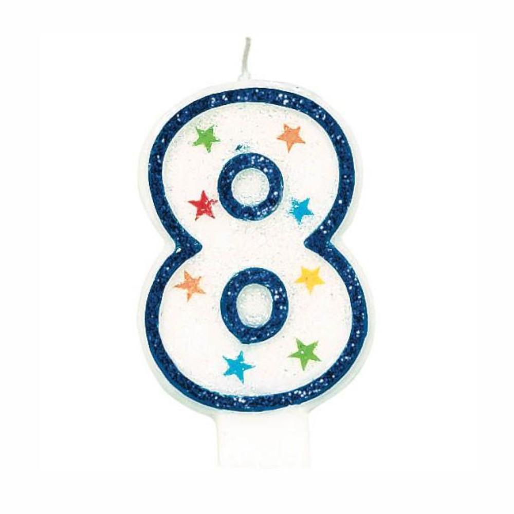 Number 8 Birthday Candle 3in Party Accessories - Party Centre - Party Centre