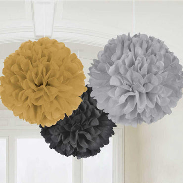 Hollywood Fluffy Assortment Decorations 3pcs Decorations - Party Centre - Party Centre