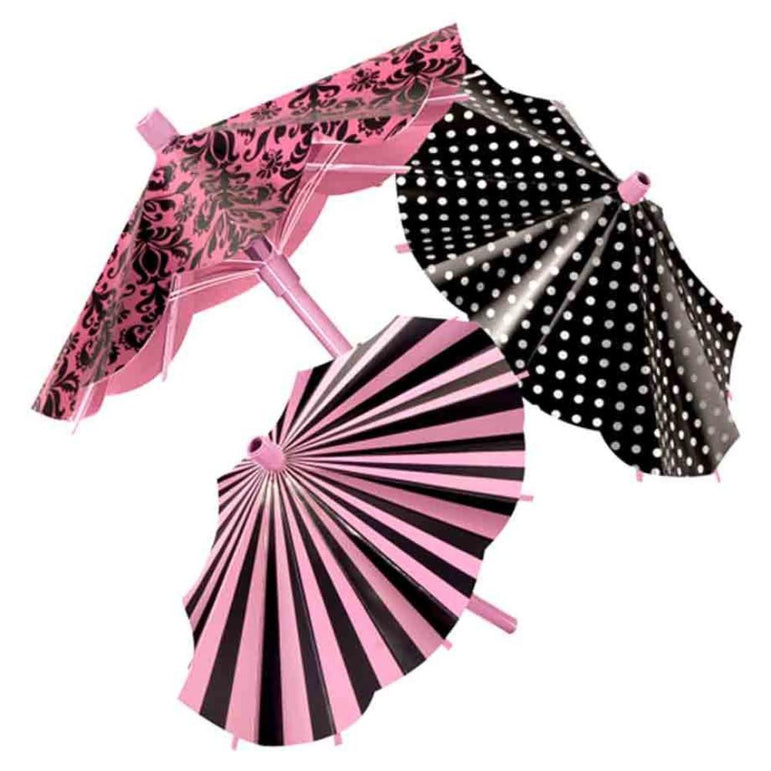 A Day In Paris Parasol Decorations 3pcs Decorations - Party Centre