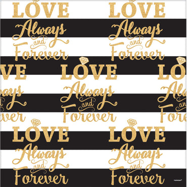 Love Stripe Wedding Jumbo Paper Gift Wrap Party Favors - Party Centre - Party Centre