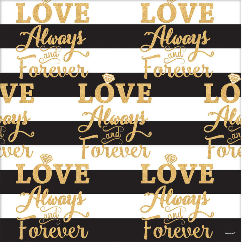 Love Stripe Wedding Jumbo Paper Gift Wrap Party Favors - Party Centre
