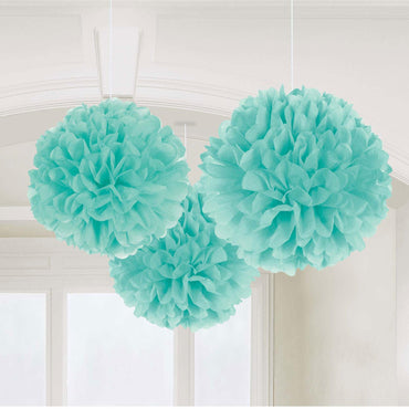 Robin's Egg Fluffy Decorations Tissue Paper 3pcs Decorations - Party Centre - Party Centre