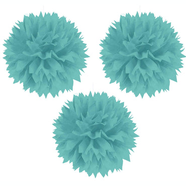 Robin's Egg Blue Fluffy Paper Tissue Decoration 16in Decorations - Party Centre - Party Centre