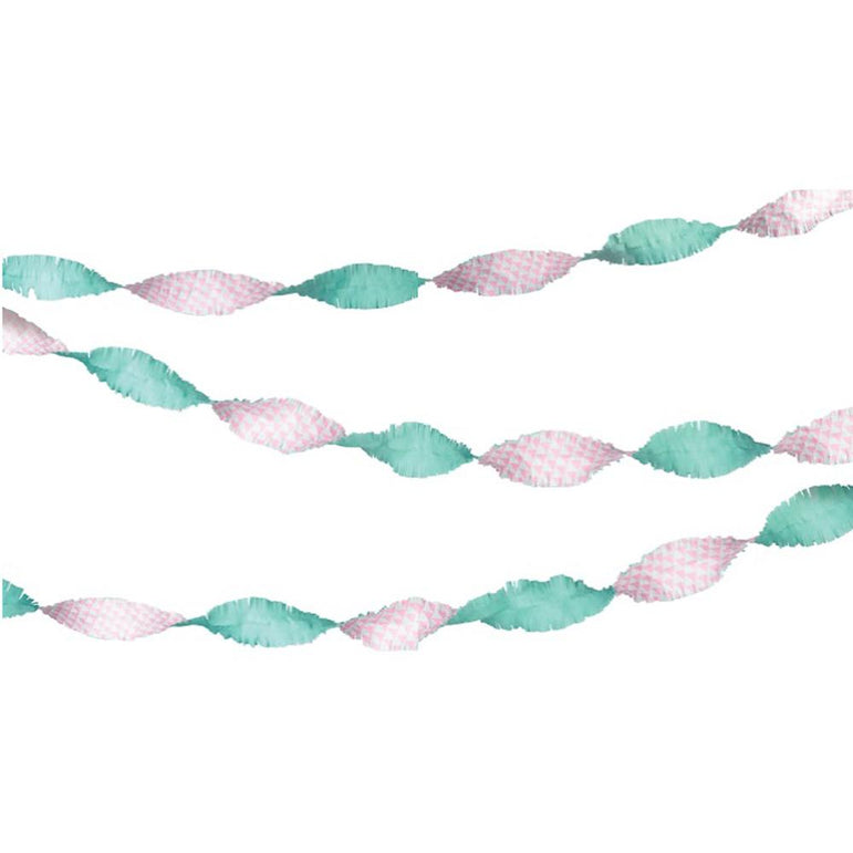 Pastel Fringe Paper Garland 12ft Decorations - Party Centre