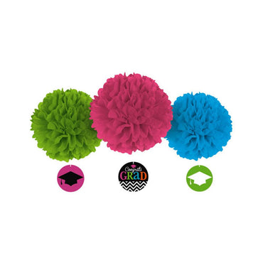Graduation Dream Big Fluffy  Decoration 3pcs Decorations - Party Centre - Party Centre