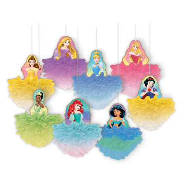 Once Upon A Time Deluxe Fluffy Decorations Paper 8pcs Decorations - Party Centre - Party Centre