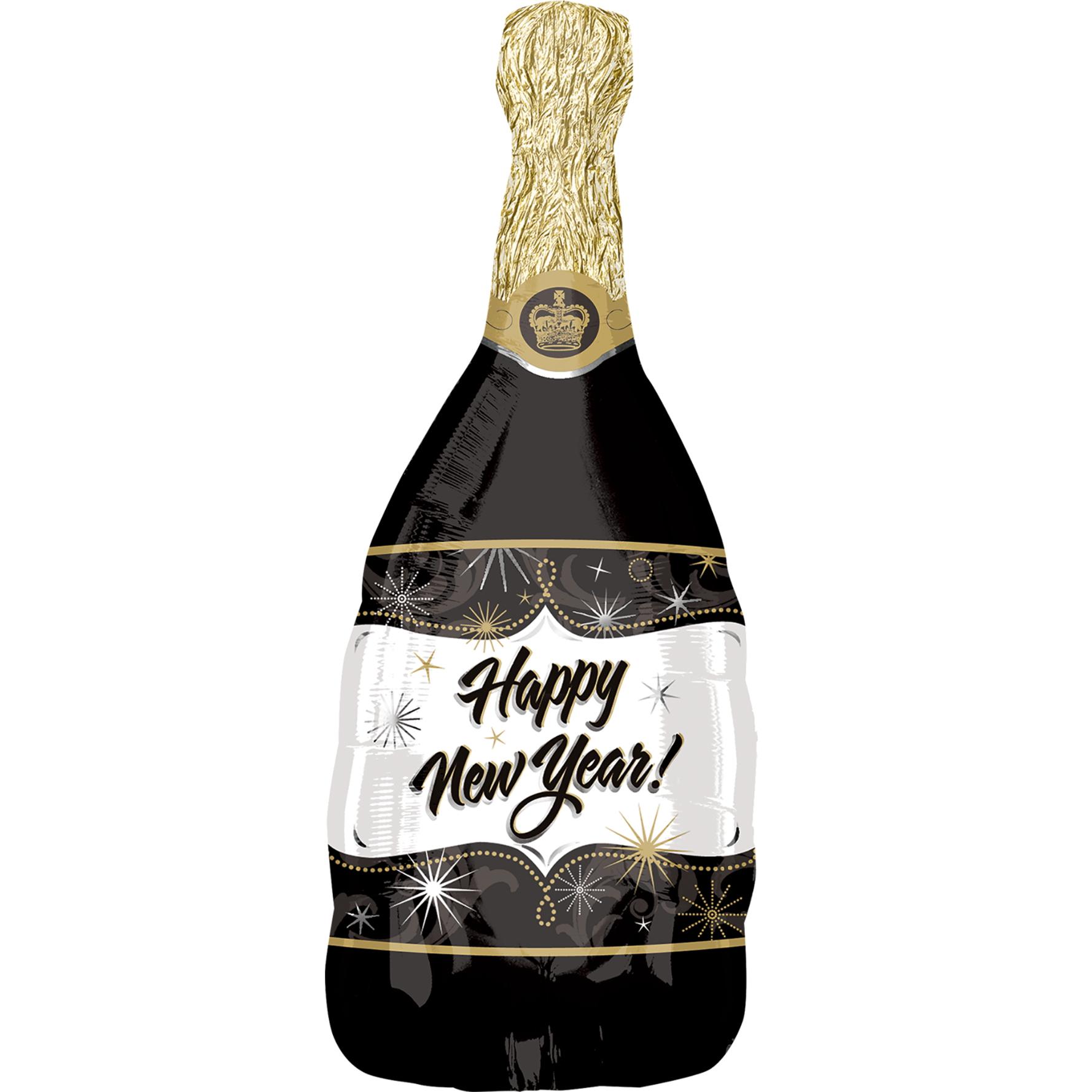 Champagne New Year  SuperShape Foil Balloon Balloons & Streamers - Party Centre - Party Centre