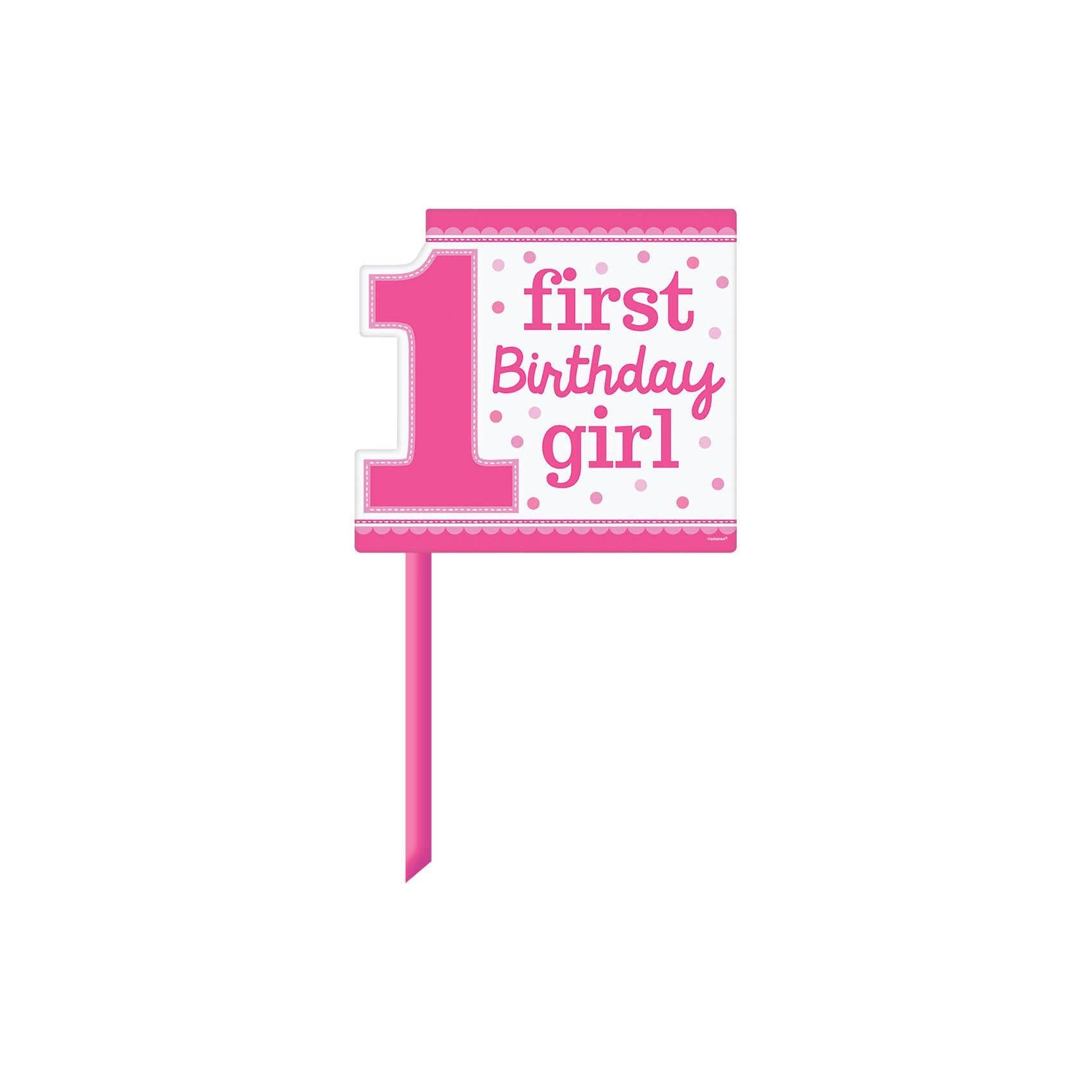 1st Birthday Girl Yard Sign Decorations - Party Centre - Party Centre
