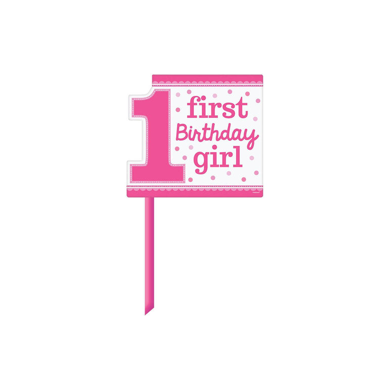 1st Birthday Girl Yard Sign Decorations - Party Centre