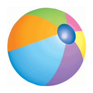 Beach Ball Paper Cutout 8in Decorations - Party Centre - Party Centre