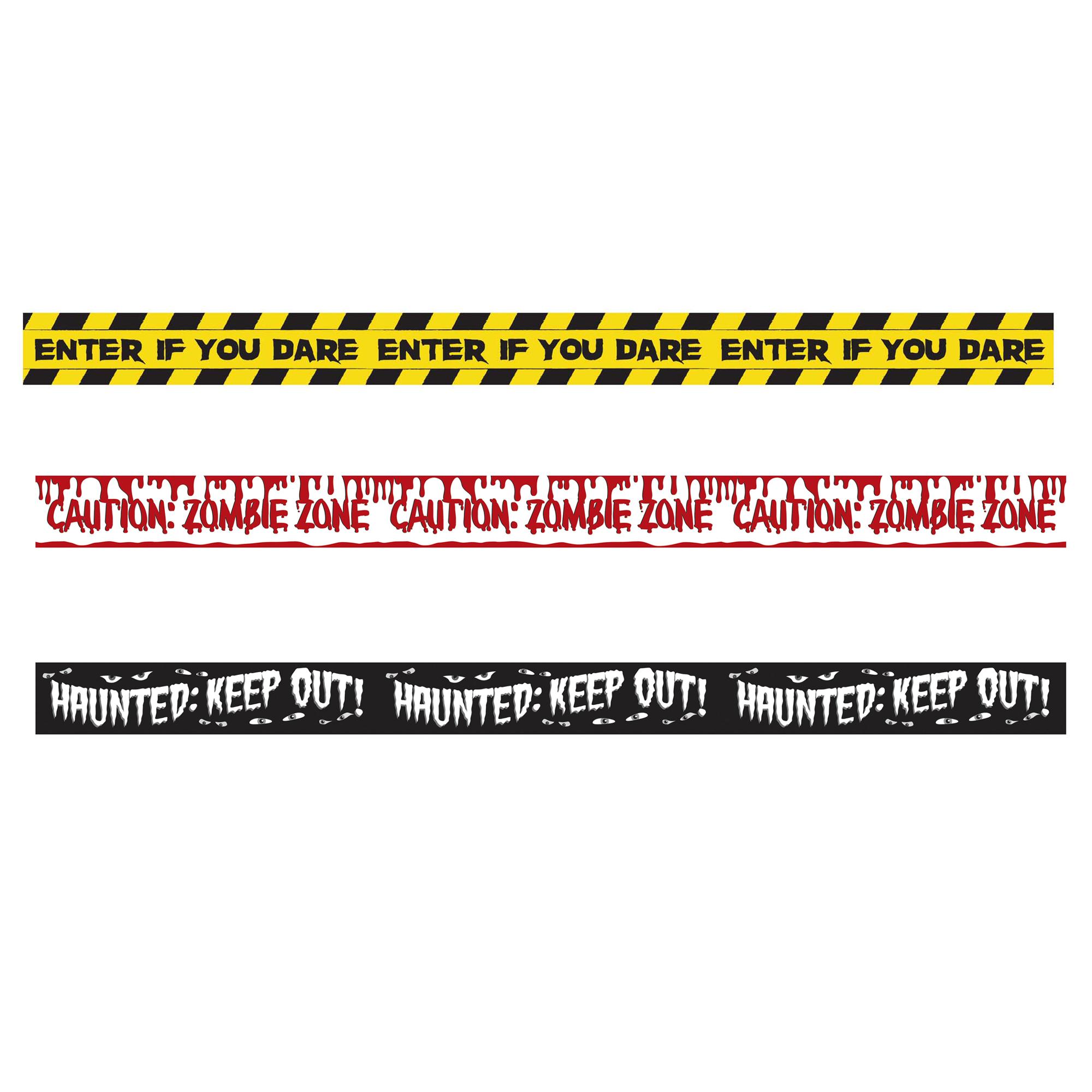 Halloween Fright Plastic Tape Banners 30ft Decorations - Party Centre - Party Centre