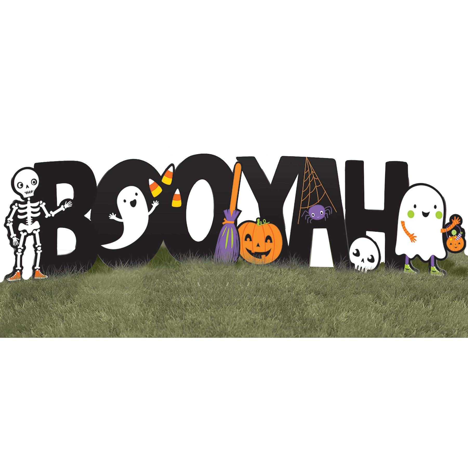 Halloween Boo-Yah! Corrugate & Plastic Yard Sign Decorations - Party Centre - Party Centre