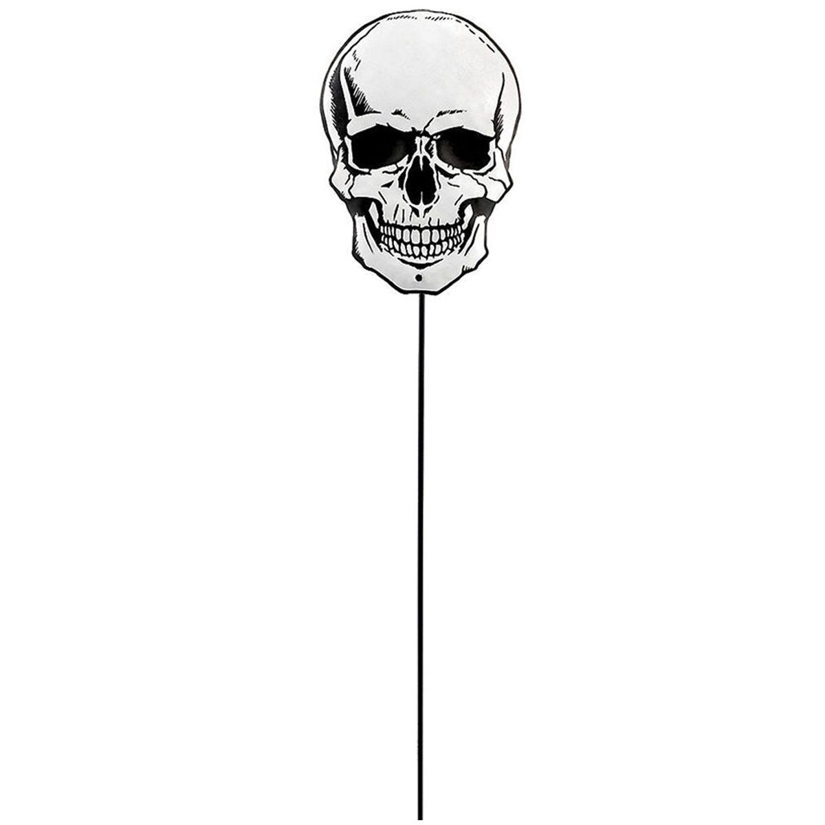 Skull Metal Yard Stake 23in Decorations - Party Centre - Party Centre