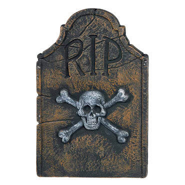 Skull & Crossbones Tombstone 22in Decorations - Party Centre - Party Centre