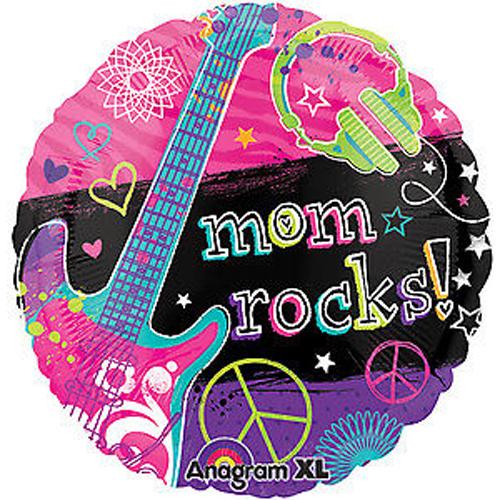 Mom Rocks Foil Balloon 18in Balloons & Streamers - Party Centre - Party Centre