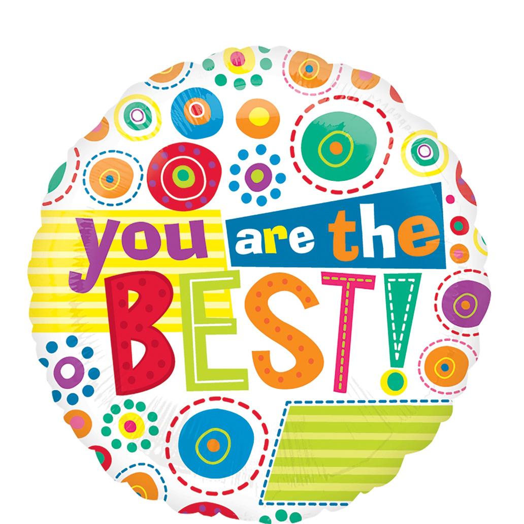 You're The Best Whimsy Dots Foil Balloon 18in Balloons & Streamers - Party Centre - Party Centre