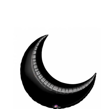 Black Crescent Mini Shape Balloon 17in Balloons & Streamers - Party Centre - Party Centre