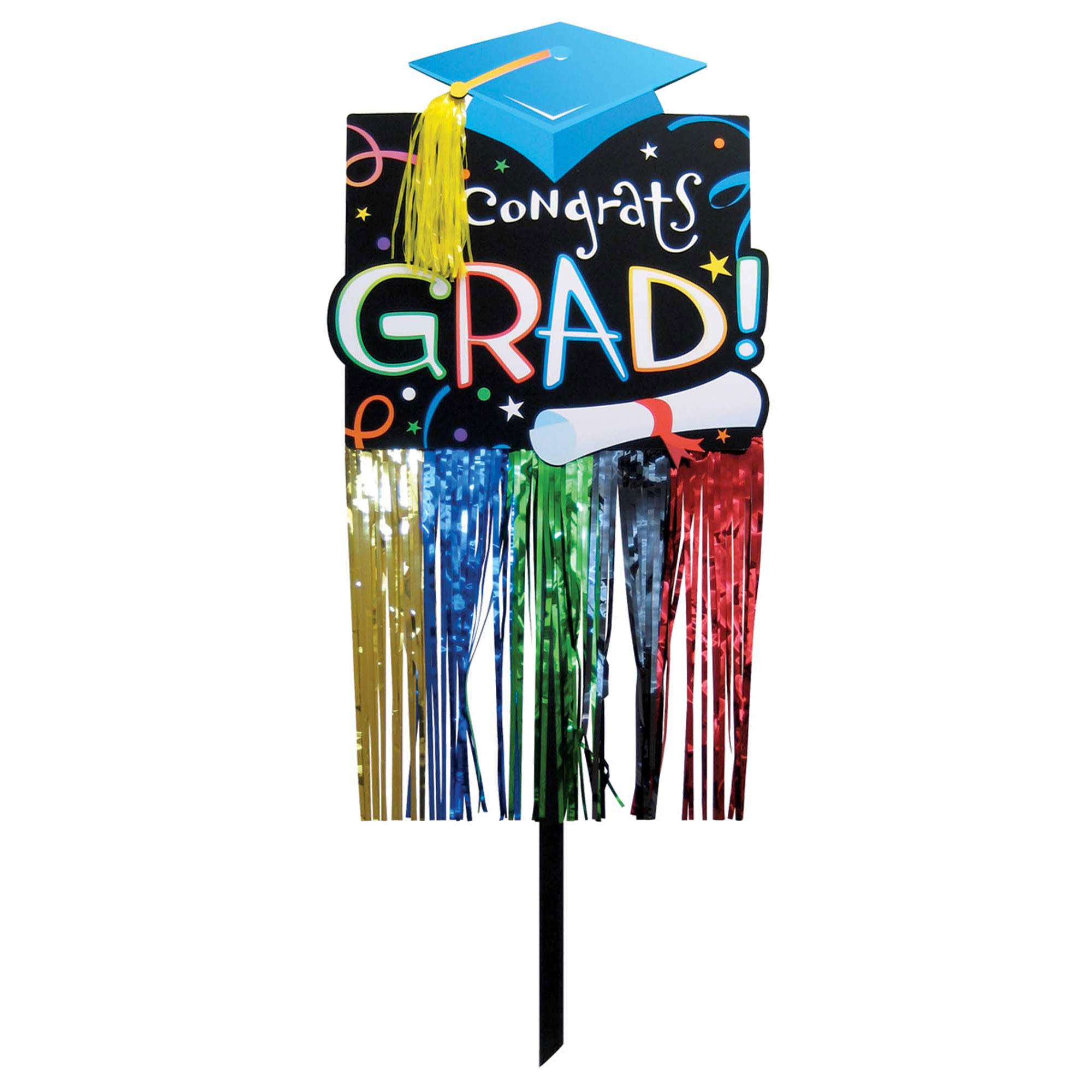 Graduation Embellished with Foil Yard Sign 23.5in x 13in Decorations - Party Centre - Party Centre