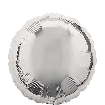 Metallic Silver Round Foil Balloon 18in Balloons & Streamers - Party Centre - Party Centre
