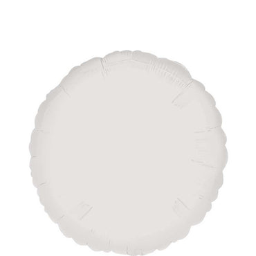 Metallic White Round Foil Balloon 18in Balloons & Streamers - Party Centre - Party Centre