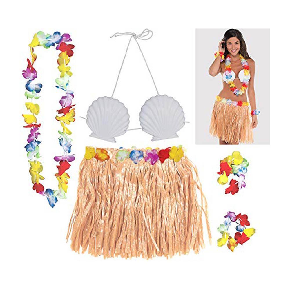 Adult Hula Skirt Kit Shell Costumes & Apparel - Party Centre - Party Centre